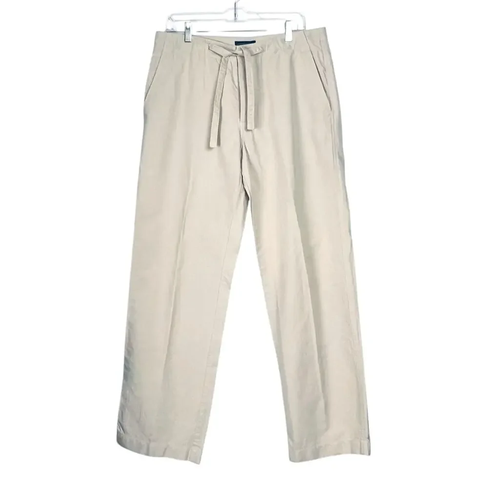 Banana Republic Heritage Men's Size 34/34 Tan Linen Blend Straight Leg Pant